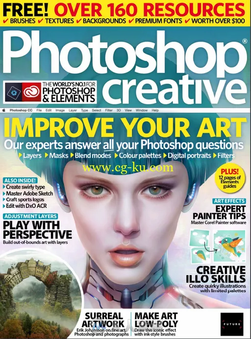 Photoshop Creative创意杂志2018年 163期的图片1