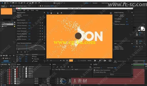 Motion Boutique Newton 牛顿2D动力学AE插件V3版的图片1