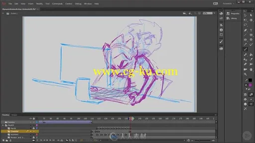 Animate CC 2D动作序列动画实例训练视频教程的图片3