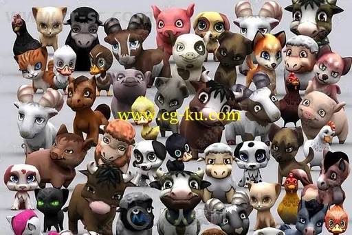 3DRT动物模型动画包合集 包含多种格式模型动画的图片1