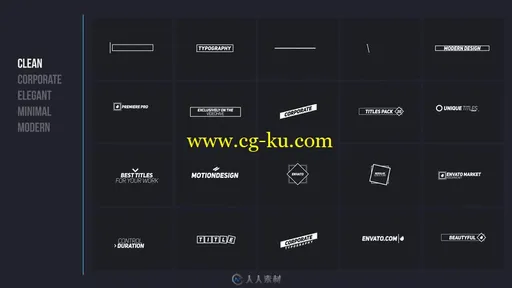 100组简洁实用logo动画演绎AE模板合集的图片3