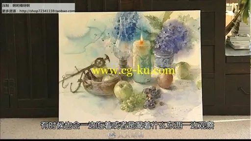 来自日本的永山裕子4部水彩作画中文视频教程的图片3