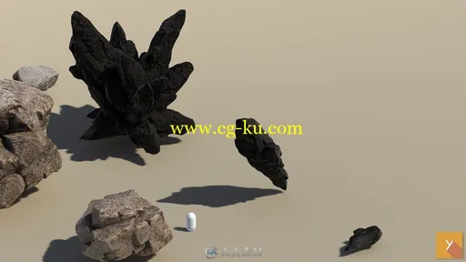 30组4k2高精度岩石3D模型与纹理合集的图片9