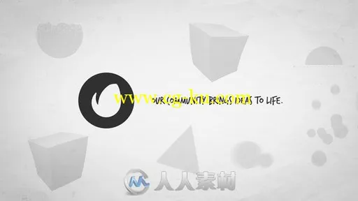 两种立方体形状变化展开logo动画演绎AE模板的图片1