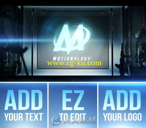 炫酷金属感徽标序列展示公司动画AE模板的图片2