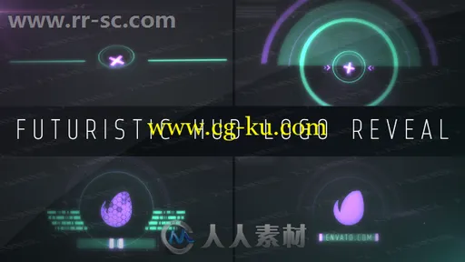 科技感黑暗中亮点logo动画演绎AE模板的图片1