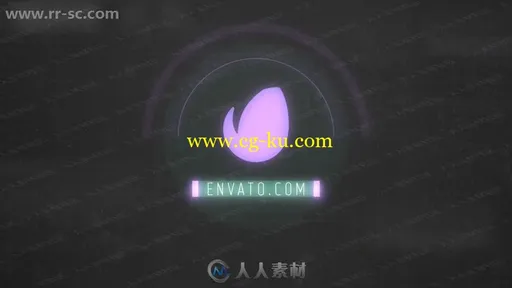 科技感黑暗中亮点logo动画演绎AE模板的图片4