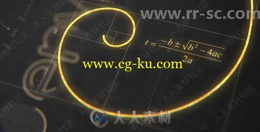黄金函数曲线Logo演绎动画AE模板的图片2