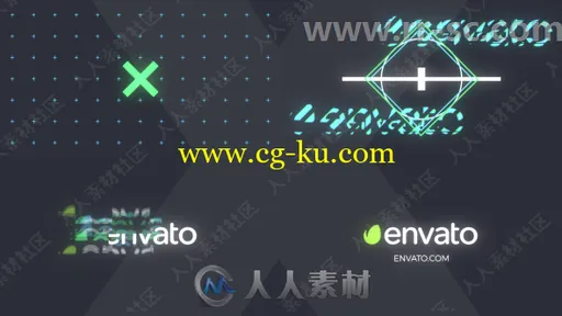 动感几何图形Logo演绎动画AE模板的图片1