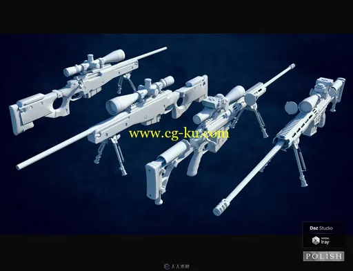 Urban Tactical Weapons现代霸气城市战术武器狙击枪3D模型合集的图片7