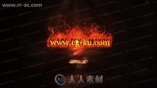 影院磅礴燃烧风格logo动画演绎AE模板的图片3