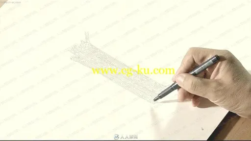 来自著名插画师王东晟针管笔手绘建筑风景视频教程的图片2