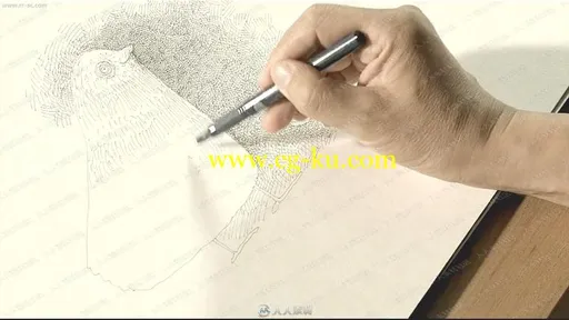 来自著名插画师王东晟针管笔手绘建筑风景视频教程的图片3