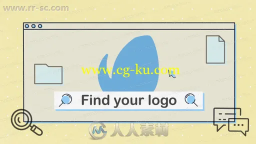干净简约卡通搜索栏logo动画演绎AE模板的图片2