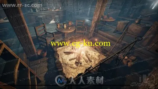 古老小酒馆木质陈设设施环境UE4游戏素材资源的图片1