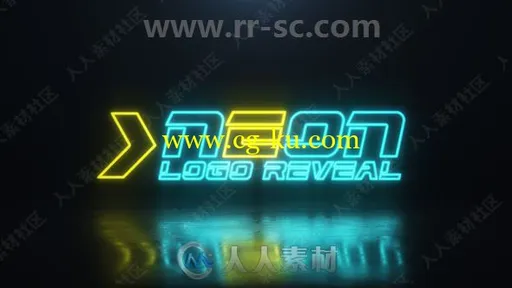 闪亮多彩耀眼霓虹灯效果LOGO动画演绎AE模板合集的图片1