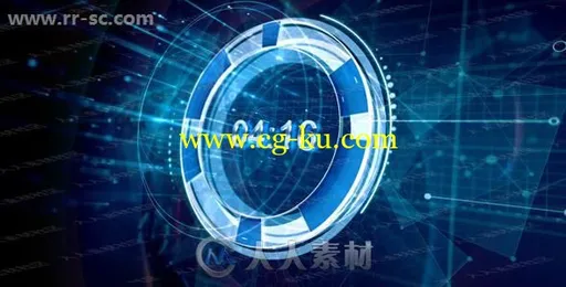 科技感光圈时间概念logo动画演绎AE模板的图片1