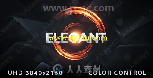 专业火爆金色火焰快速旋转LOGO动画演绎AE模板合集的图片1