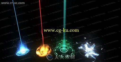 30组多彩射线光圈龙卷风光束粒子系统Unity游戏素材资源的图片3