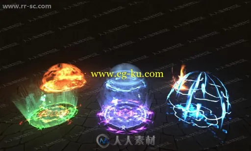 30组各种颜色打斗火焰冲击波粒子系统Unity游戏素材资源的图片3
