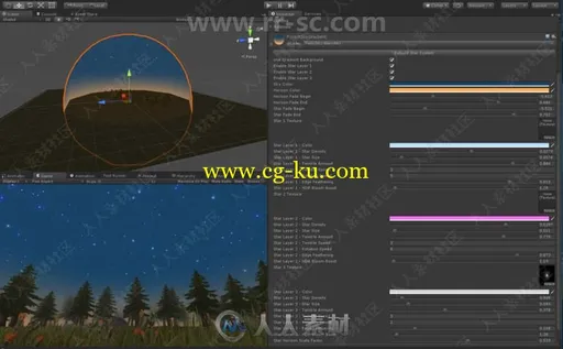 梦幻闪烁渲染场景动态星空着色器Unity游戏素材资源的图片2