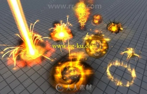 52组多种战斗法术火焰爆炸光粒子效应Unity游戏素材资源的图片1