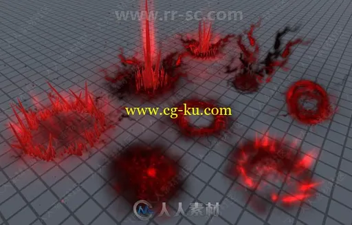 52组多种战斗法术火焰爆炸光粒子效应Unity游戏素材资源的图片2