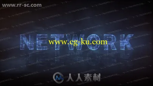 三维立体感体暗线流动logo动画演绎AE模板的图片1