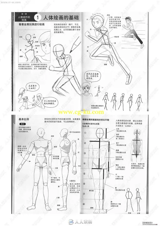 日本漫画技法终极向导活动人物绘画技巧篇书籍杂志的图片4