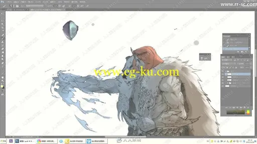 欧美插画半兽人游戏角色绘画视频教程的图片3