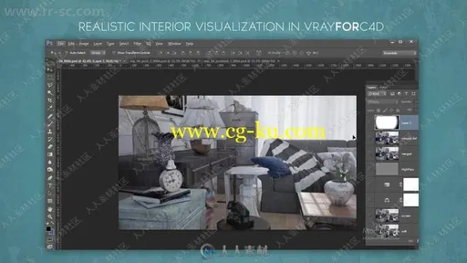 Vray与C4D工业风格室内可视化渲染练视频教程的图片2
