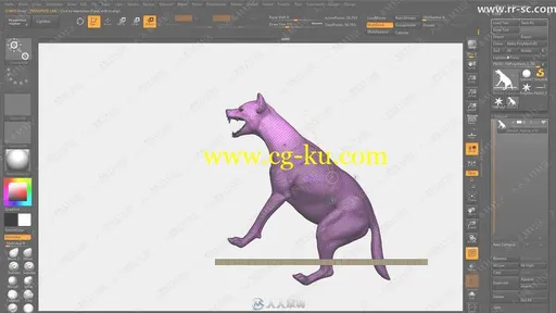 Zbrush雕刻细斑鬣狗3D高精视频教程的图片2