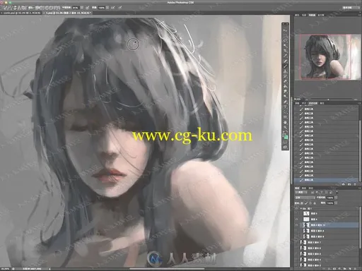 WLOP大神Photoshop游戏角色女性数字绘画视频教程的图片2