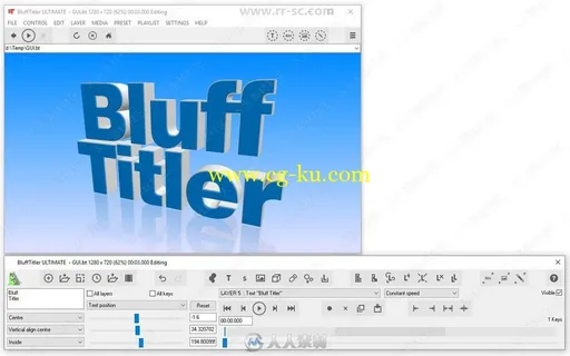 BluffTitler三维标题动画制作软件V14.1.0.7版的图片2