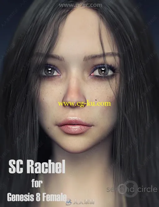 性感完美身材不同眼妆唇妆女性角色3D模型合集的图片1