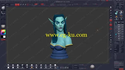 Zbrush精致女精灵角色雕刻艺术实例制作视频教程的图片1