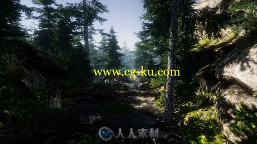 茂盛翠绿挺拔不同视角山地树木Unity游戏素材资源的图片2