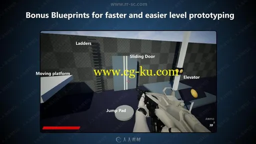 第一人称射击游戏启动模板游戏蓝图UE4游戏素材资源的图片3