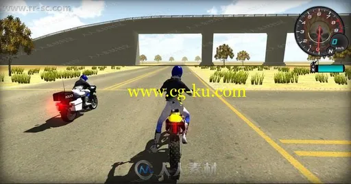 驾驶摩托车速度骑行游戏整体项目Unity游戏素材资源的图片1