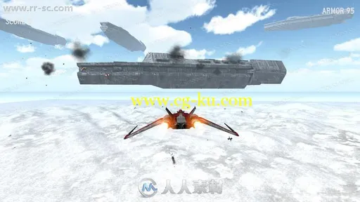 仿真空中战斗机移动控制完整项目Unity游戏素材资源的图片1