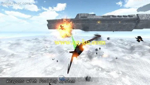 仿真空中战斗机移动控制完整项目Unity游戏素材资源的图片2