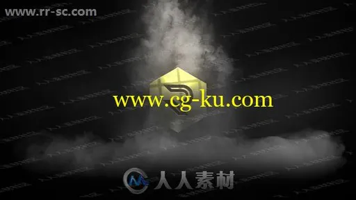 巨大烟尘神秘感金属反光logo动画演绎AE模板的图片1