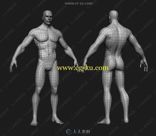 Zbrush超级英雄男性角色雕刻3D模型的图片2