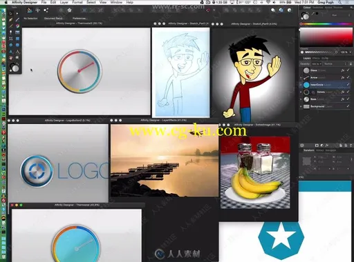 Affinity Designer矢量图形设计初学者入门训练视频教程的图片1