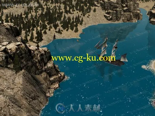 峡谷山川河流水渲染着色器Unity游戏素材资源的图片3