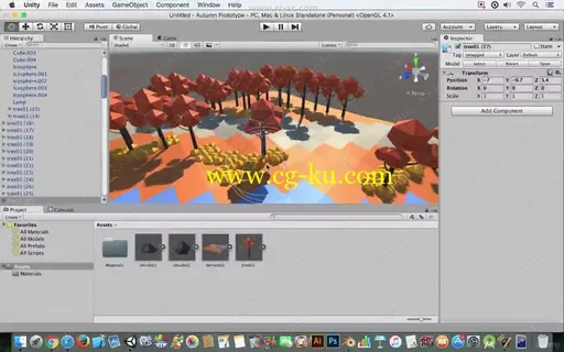Unity与Blender制作低模秋季树林场景视频教程的图片1
