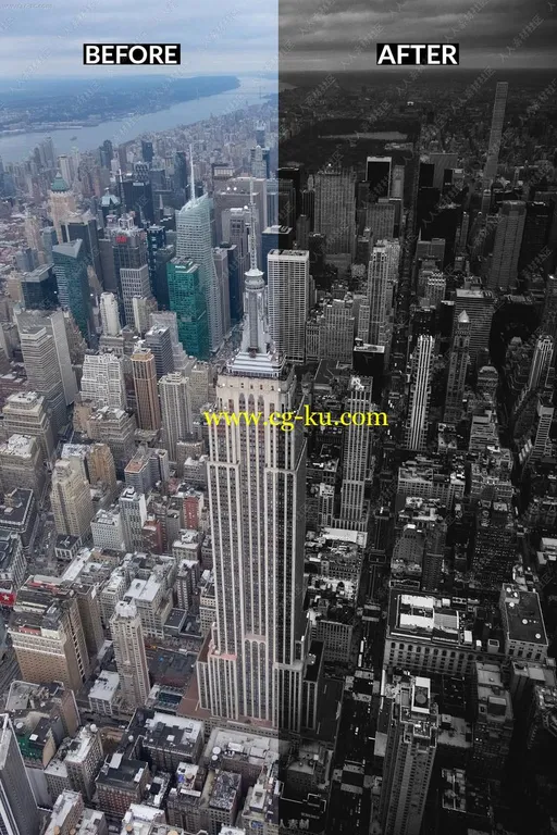 城市高楼电影风格后期预设Lightroom预设的图片3