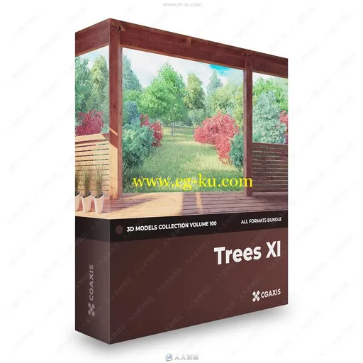 54组冬季夏季落叶树3D模型合集 CGAxis第100季的图片1