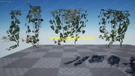 大片藤蔓树叶网格渲染道具UE4游戏素材资源的图片2