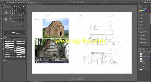 游戏风格化房屋数字绘画实例训练视频教程的图片1